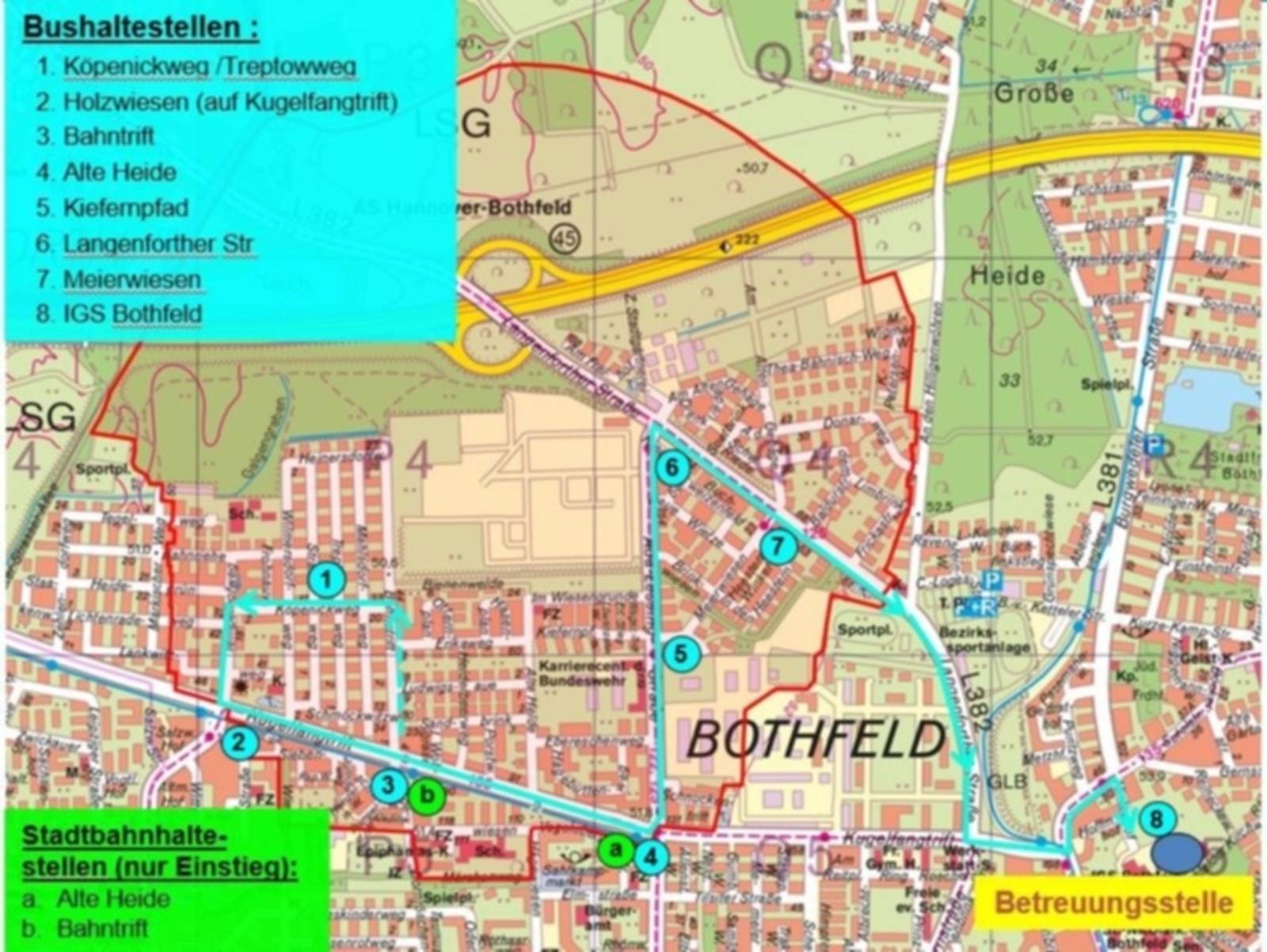 Bothfeld Bombe Buslinien