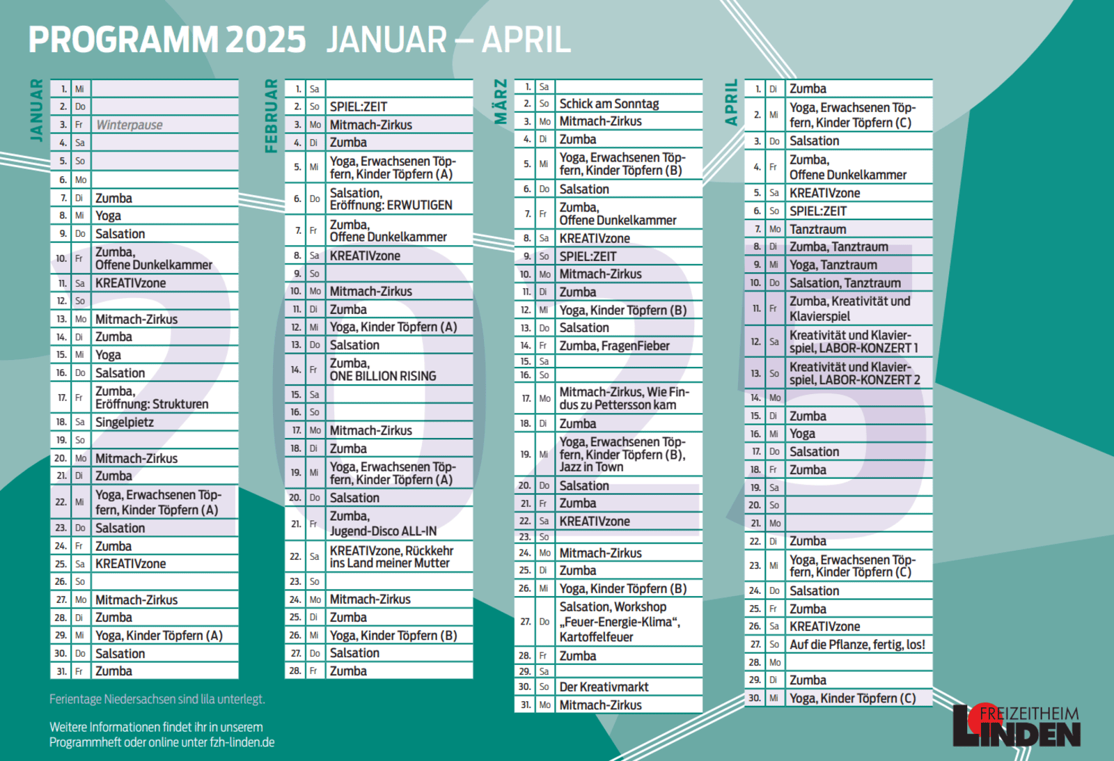 Programmheft Januar - April