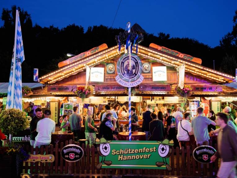 Ein Biergarten.